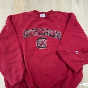 Champion Men's Red South Carolina Crewneck Sweater